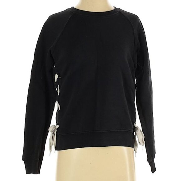 Sincerely Jules Harper Lace Up Sweatshirt Sz Small - Picture 3 of 10